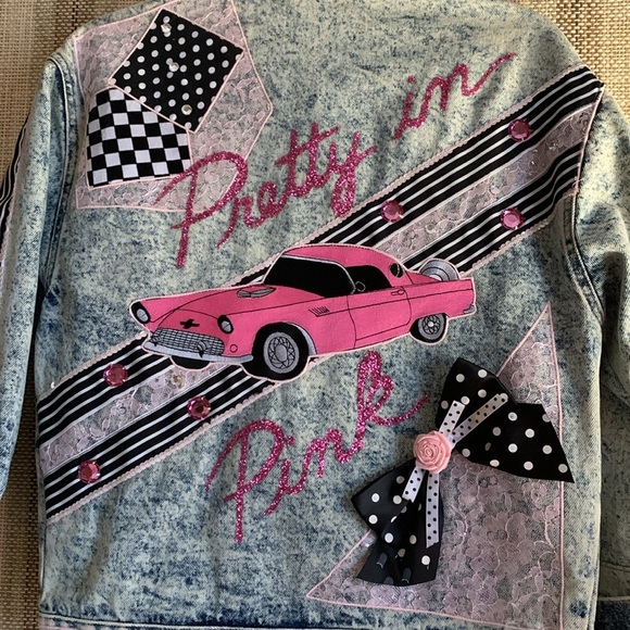 VINTAGE Tickle Me! New York Denim Jacket Y2K White Washed Women’s Style Coat - Picture 6 of 6